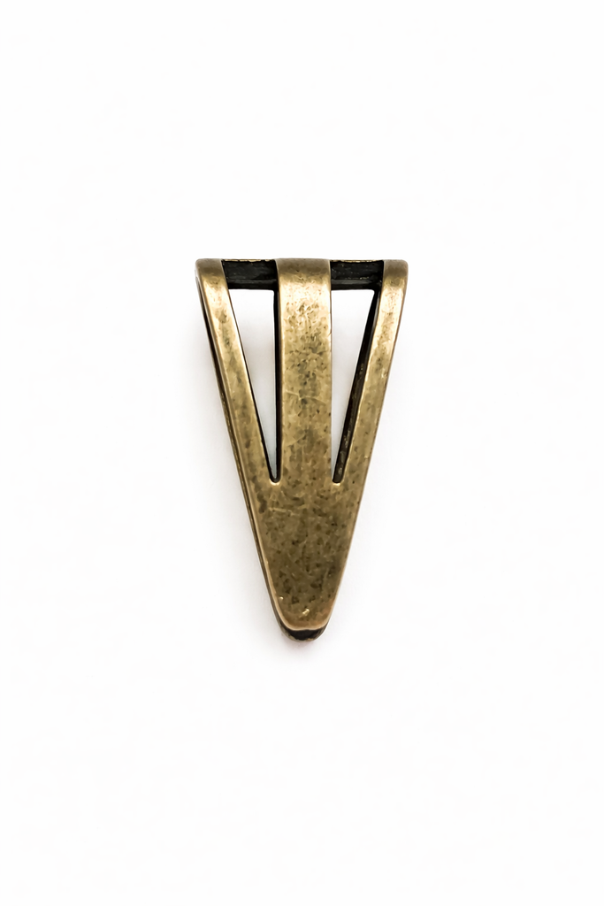 Jewelry Findings - Bails - Antique Bronze Colored Triangle - Large (Qty 5/10) Ships from Green Bay, WI (791-AB)