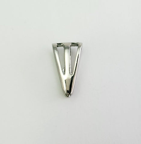 Jewelry Findings - Bails - Antique Silver Triangle - Pinch Bails - Large (Qty 5/15) Ships from Green Bay, WI (791-AS)