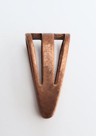 Jewelry Findings - Bails - Copper Colored Triangle - Pinch Bails - Large (Pkg 5-15) Ships from Green Bay, WI (791-C)