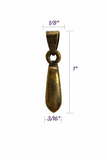 Jewelry Findings - Bails - Antique Bronze Color - Nickel Free (Pkg 5-15) Pinch Bails, Ships from Green Bay, WI (802-AB)