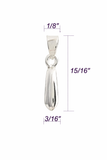 Jewelry Findings - Bails - Antique Silver - Large Basic Pinch Bails (Pkg 5-15) Ships from Green Bay, WI (802-AS)