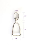 Jewelry Findings - Bails - Antique Silver - Large Basic Pinch Bails (Pkg 5-15) Ships from Green Bay, WI (802-AS)