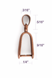 Jewelry Findings - Bails - Copper Color - Large Basic Pinch Bails (Pkg 5-15) Ships from Green Bay, WI (802-C)