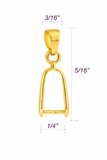 Jewelry Findings - Bails - Gold Color - Large Basic Pinch Bails (Pkg 5-15) Ships from Green Bay, WI (802-G)
