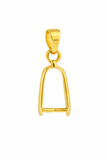 Jewelry Findings - Bails - Gold Color - Large Basic Pinch Bails (Pkg 5-15) Ships from Green Bay, WI (802-G)