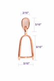 Jewelry Findings - Bails - Rose Gold Color - Large Basic Pinch Bails (Pkg 5-15) Ships from Green Bay, WI (802-RG)