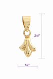 Jewelry Findings - Bails - Light Gold Plated Fleur-des-lis Pinch Bail (Pkg of 5 or 10) Ships from Green Bay, WI (92-LG)