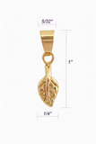Jewelry Findings - Bails - Light Gold - Leaf Shaped Pinch Bail (Pkg of 5-15) Ships from Green Bay, WI (93-LG)