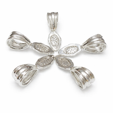 Jewelry Findings - Bails - Antique Silver Fancy Glue On Bail (Pkg 5-15) Ships from Green Bay, WI (185-AS)