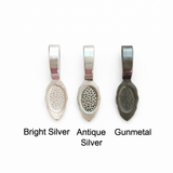 Jewelry Findings - Bails - Gunmetal Color (Pkg 10-40) Large Glue On Jewelry Bails-Alloy-Ships from Green Bay, WI (728-GM)