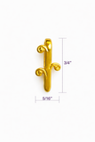 Jewelry Findings - Bails - Gold Color Tri-Swirl Pinch Bails (Pkg 5-15) Ships from Green Bay, WI (301-G)