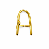 Jewelry Findings - Bails - Gold Color Tri-Swirl Pinch Bails (Pkg 5-15) Ships from Green Bay, WI (301-G)