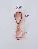 Jewelry Findings - Bails - Rose Gold Color Pinch Bails (Package of 5-15) Ships Free from USA (12-RG)