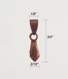Jewelry Findings - Bails - Copper Basic Medium Pinch Bail (Qty 5-15) Ships Free from WI, USA (16-C)