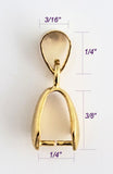 Jewelry Findings - Bails - Gold Color Basic Medium Pinch Bails (Qty 5-15) Ships from Green Bay, WI (16-G)