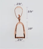 Jewelry Findings - Bails - Rose Gold Basic Medium Pinch Bail (Qty 5-15) Ships from Green Bay, WI (16-RG)