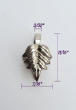 Jewelry Findings - Bails - Antique Silver - Pinch Bail (Pkg 5-15) - Leaf - Ships from Green Bay, WI (173-AS)