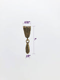 Jewelry Findings - Bails - Antique Bronze Hammered Pinch Bail (Qty 5-15) Ships Free from USA (17-AB)