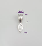 Jewelry Findings - Bails - Bright Silver Fancy Glue On Bail (Pkg 5-15) Ships from Green Bay, WI (185-BS)