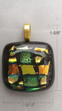 Dichroic Glass Handmade Necklace Pendant Fused Glass One of a Kind