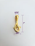 Jewelry Findings - Bails - Gold Colored Large Curvy Pinch Bails (Qty 5-15 per pkg) Ships from Green Bay, WI (677-G)