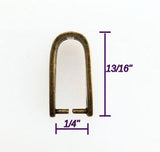 Jewelry Findings - Bails - Antique Bronze Colored Triangle - Large (Qty 5/10) Ships from USA (791-AB)
