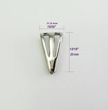 Jewelry Findings - Bails - Antique Silver Triangle - Pinch Bails - Large (Qty 5/15) Ships from USA (791-AS)