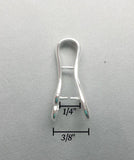 Jewelry Findings - Bails - Bright Silver Large Curvy Pinch Bails (Pkg 5-15) Ships from Green Bay, WI (677-BS)