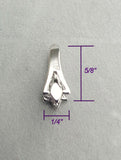 Jewelry Findings - Bails - Antique Silver Pinch Ice Pick Bail (Qty 5 or 10 per pkg) Ships from Green Bay, WI (398-AS)