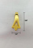 Jewelry Findings - Bails - Gold Colored Diamond Shaped Pinch Bail- Qty 5-15 per pkg - Ships Free from USA (398-G)