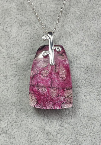 Dichroic Glass Pendant Handcrafted in WI, USA Chain Included