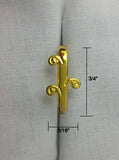 Jewelry Findings - Bails - Gold Color Tri-Swirl Pinch Bails (Pkg 5-15) Ships from Green Bay, WI (301-G)